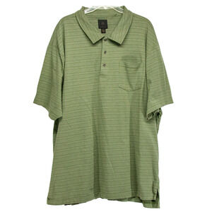 Men's Big & Tall Polo Shirt FX FUSION 3XL Tall Green Short Sleeve Cotton Blend